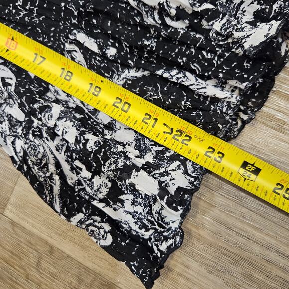 Vtg Dressbarn Floral Semi Sheer Blouse Womens L Black Ruffle Y2K Grunge Fairy - Picture 9 of 9